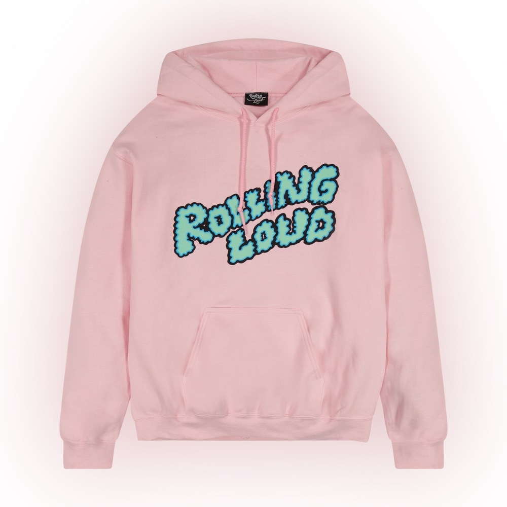 Rolling Loud Pink Puffy Logo Hoodie Size S Pink